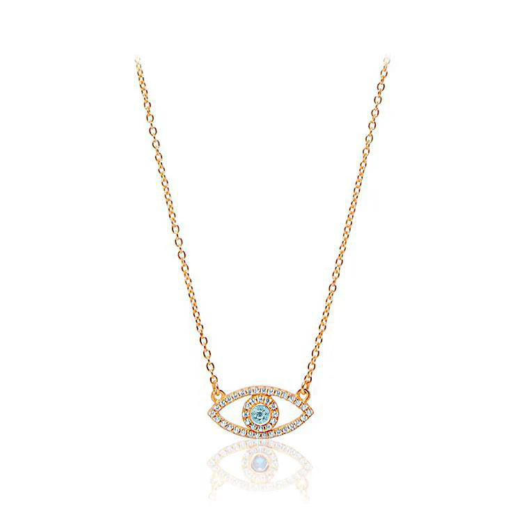Aquamarine Evil Eye Necklace - Image 3