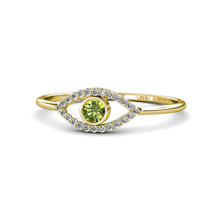 Diamond and Coloured Gemstone Evil Eye Ring - Image 10
