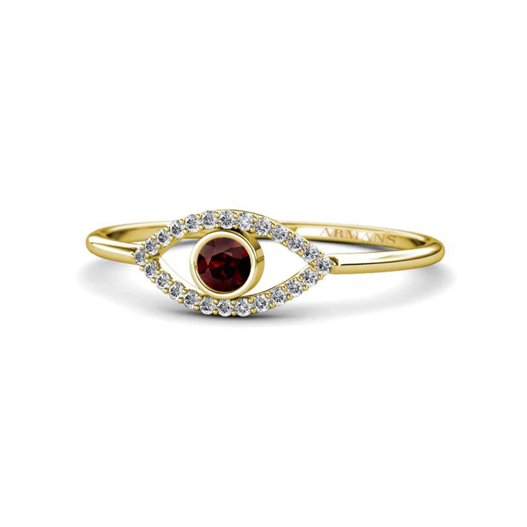 Diamond and Coloured Gemstone Evil Eye Ring - Image 13