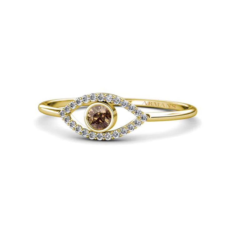 Diamond and Coloured Gemstone Evil Eye Ring - Image 16