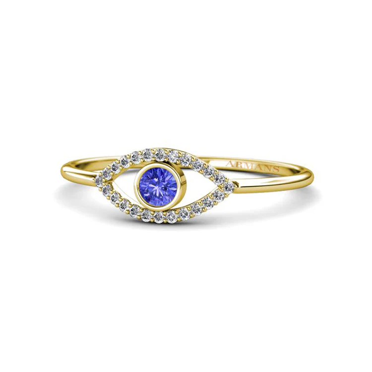 Diamond and Coloured Gemstone Evil Eye Ring - Image 17
