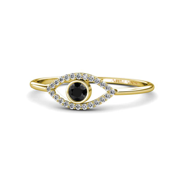 Diamond and Coloured Gemstone Evil Eye Ring - Image 3