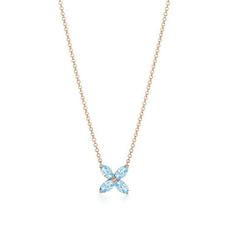 Aquamarine Lily Pendant - Image 3