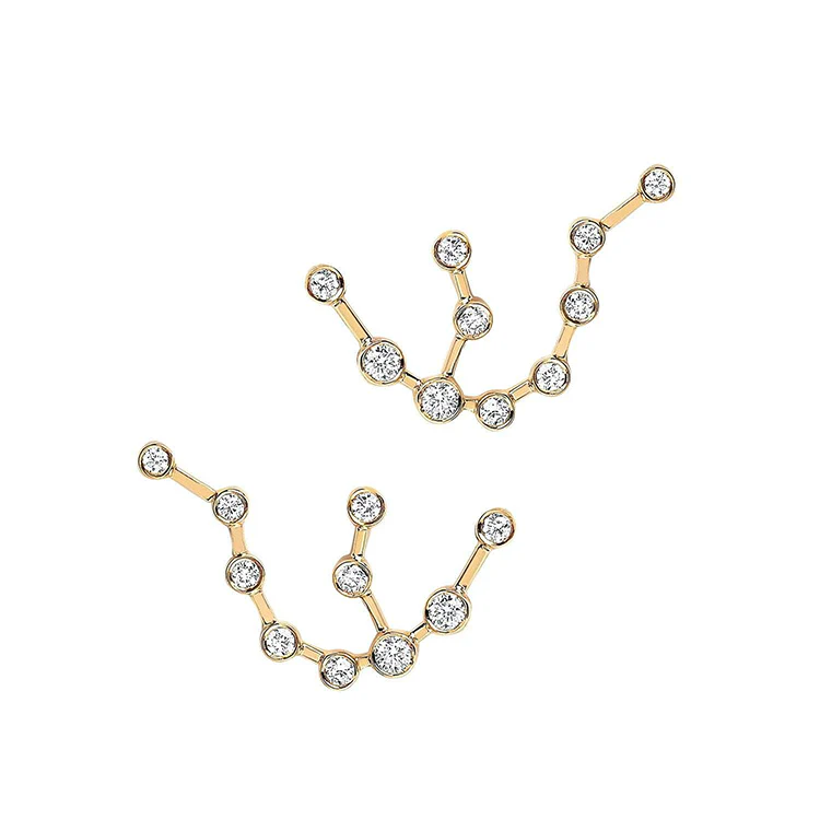 Aquarius Diamond Constellation Studs
