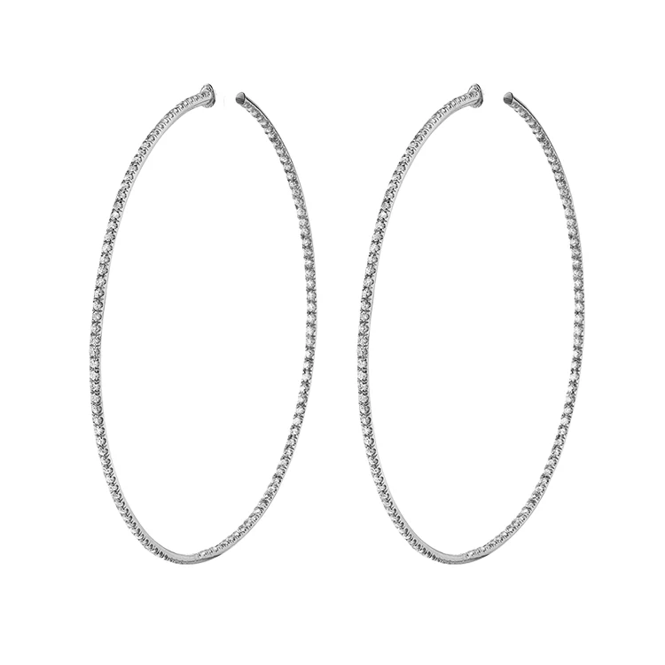 Arianna Diamond Hoops - Image 2