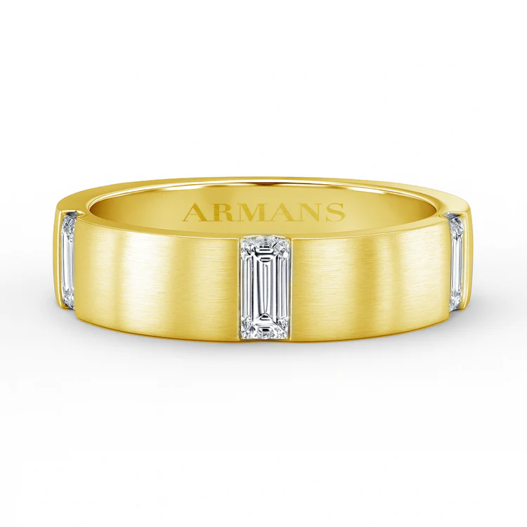 Atlas Baguette Diamond Wedding Band