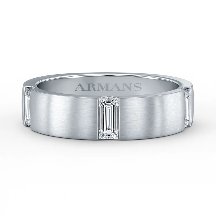 Atlas Baguette Diamond Wedding Band - Image 2