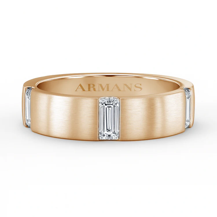 Atlas Baguette Diamond Wedding Band - Image 3