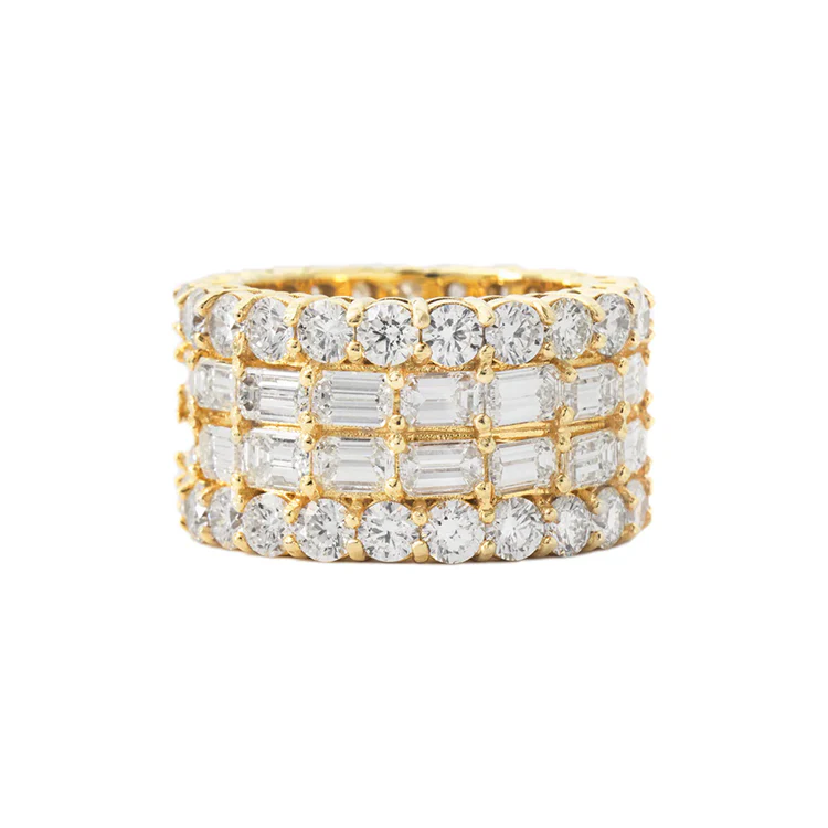 Autumn Four Row Diamond Band