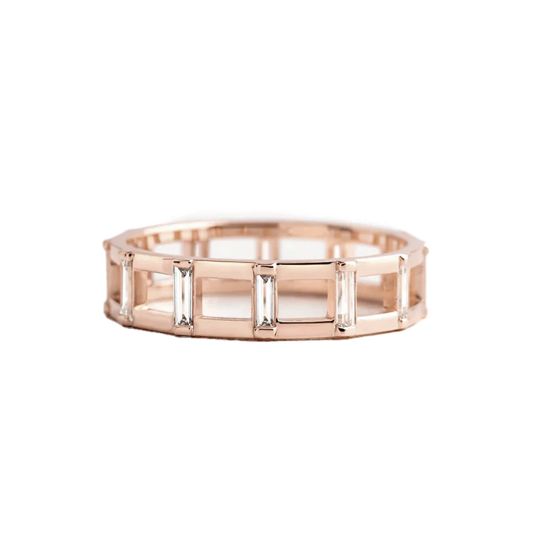 Baguette Diamond Ladder Ring - Image 2