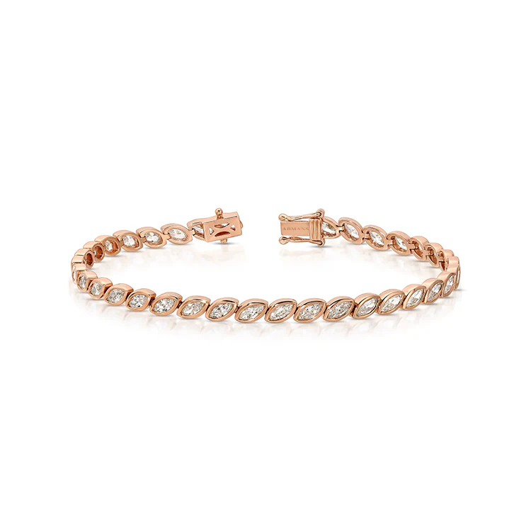 Bezel Set Marquise Bracelet