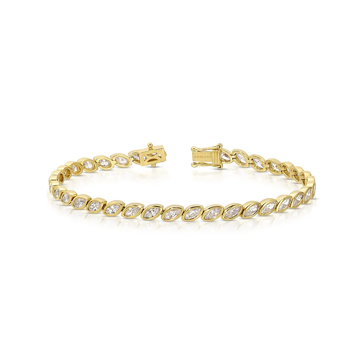 Bezel Set Marquise Bracelet - Image 3