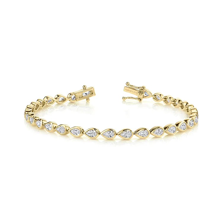 Bezel Set Pear Bracelet - Image 3
