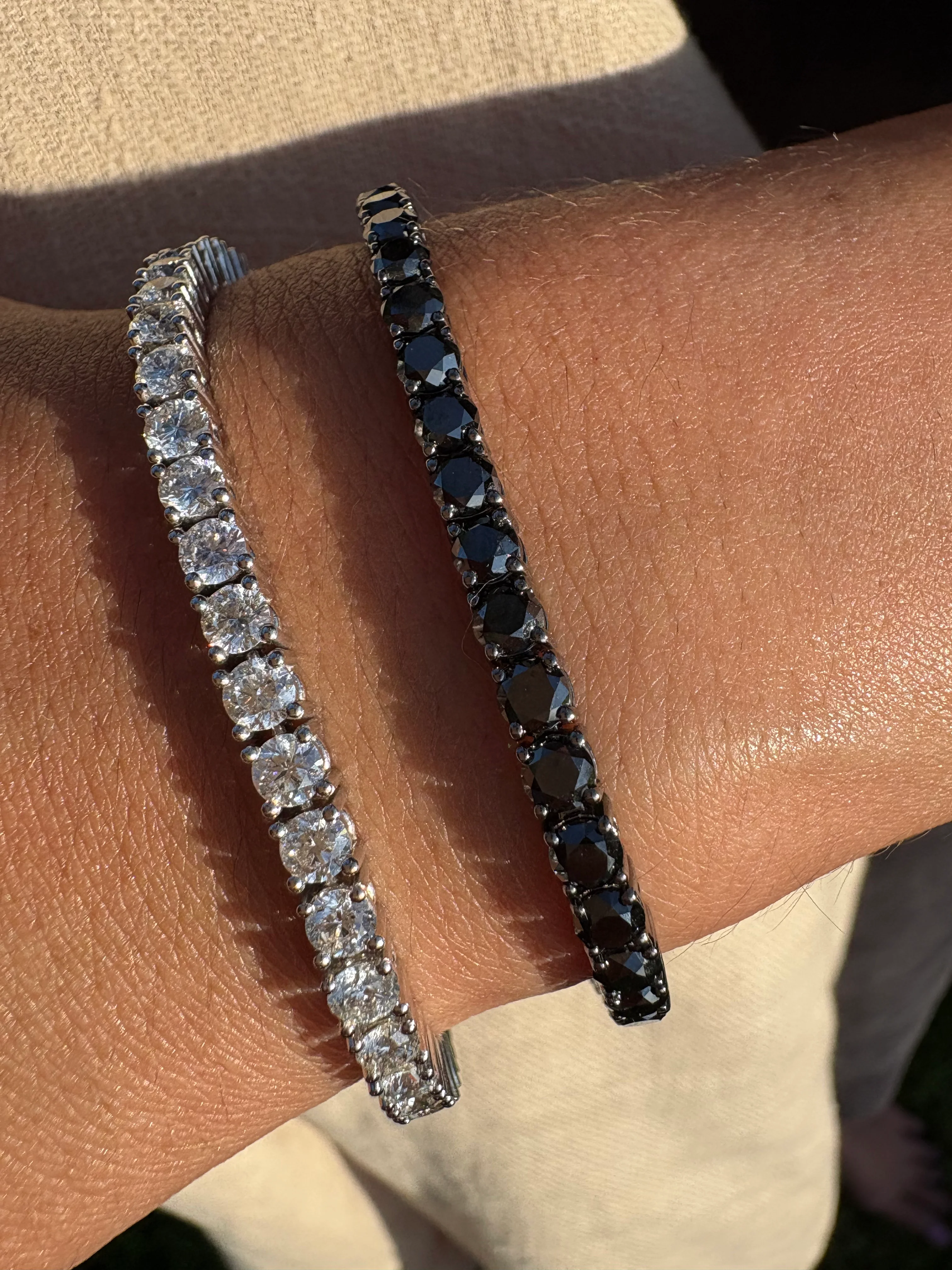 Black Diamond Tennis Bracelet - Image 5