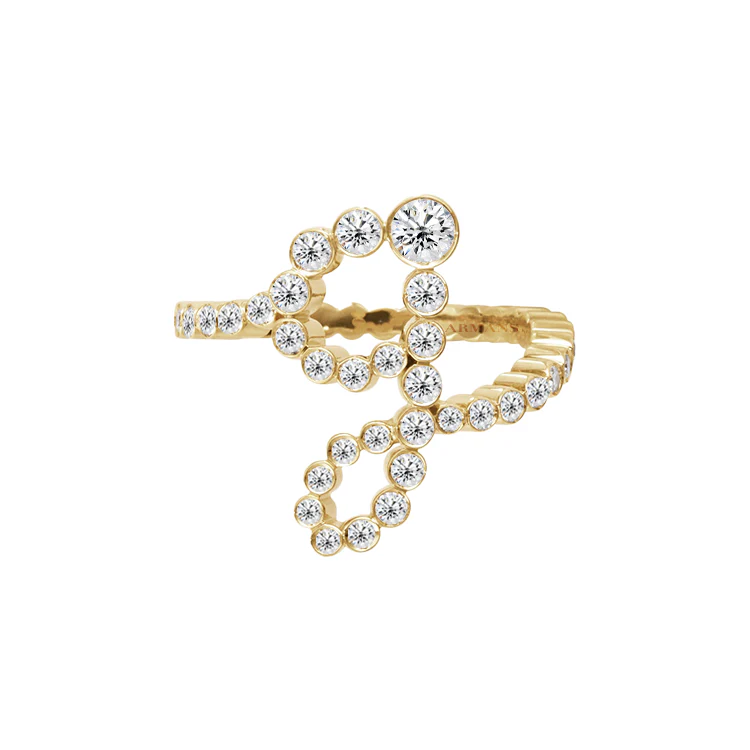 Bubble Diamond Initial Ring - Image 8