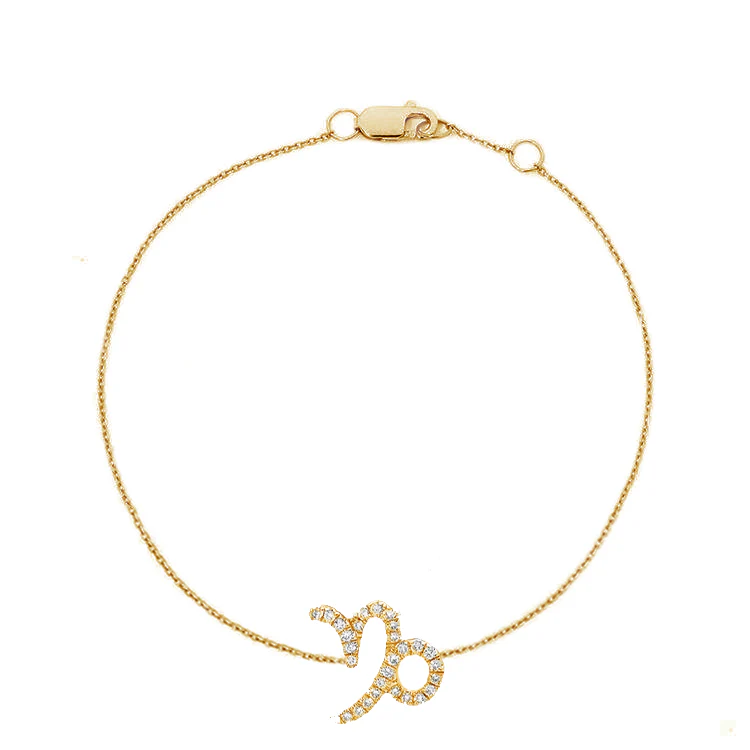 Capricorn Diamond Zodiac Bracelet