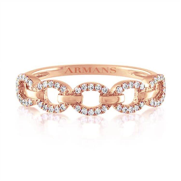 Chain Link Lab Grown Diamond Ring - Image 3