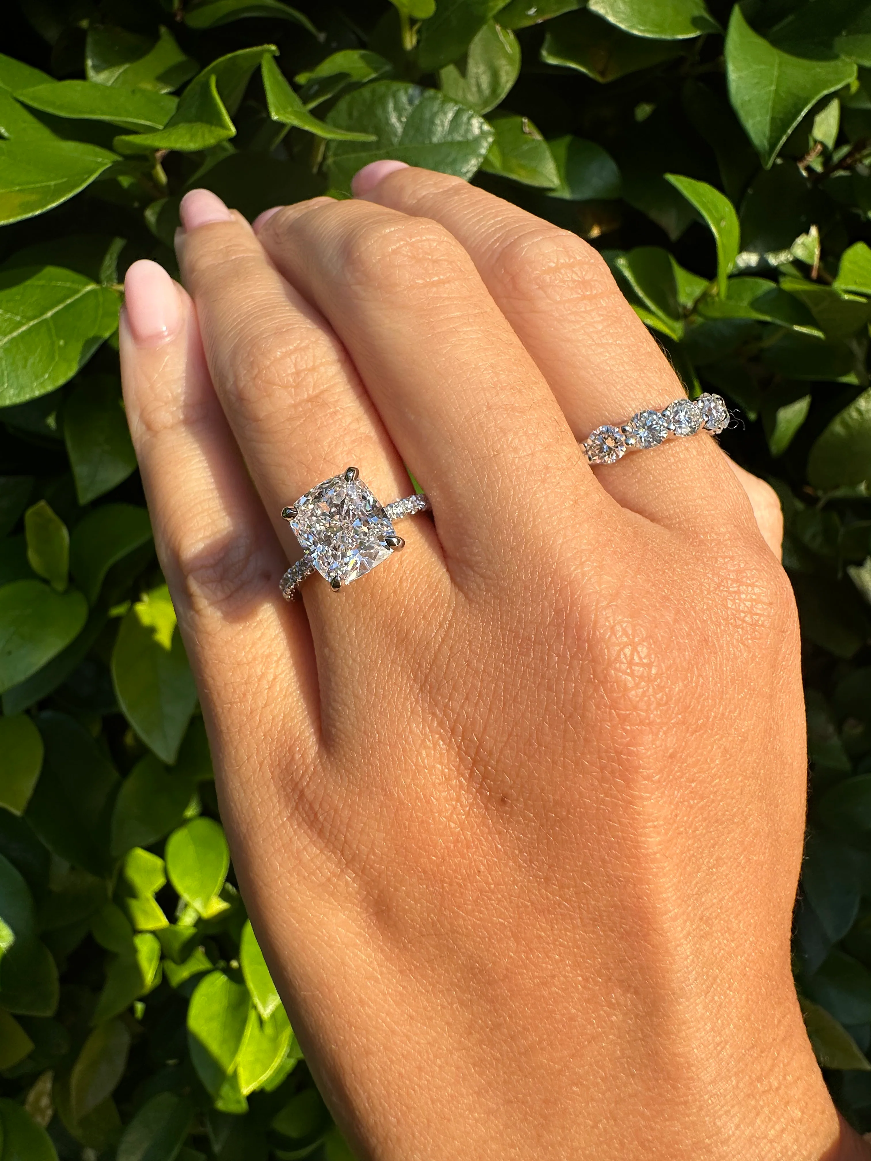 Chloe Cushion Lab Grown Engagement Ring - Image 10