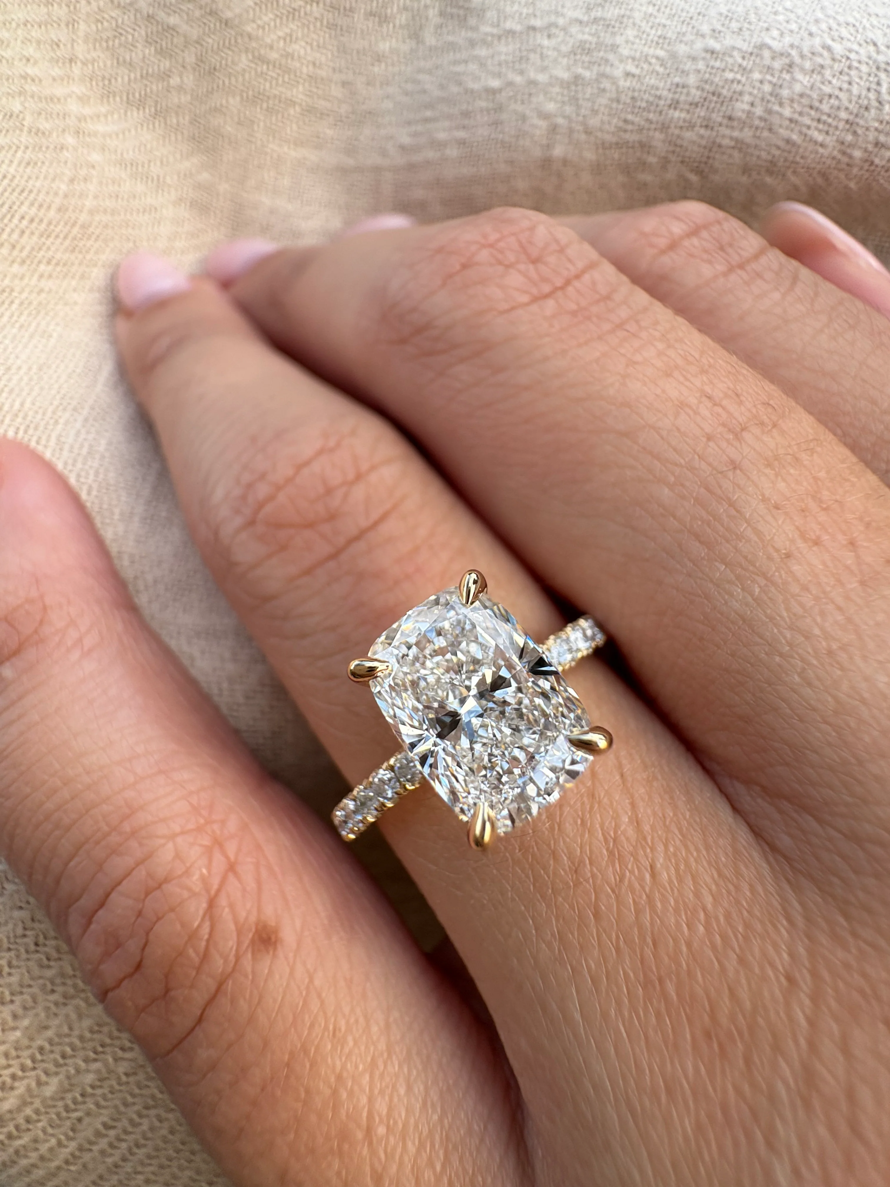 Chloe Cushion Lab Grown Engagement Ring - Image 12