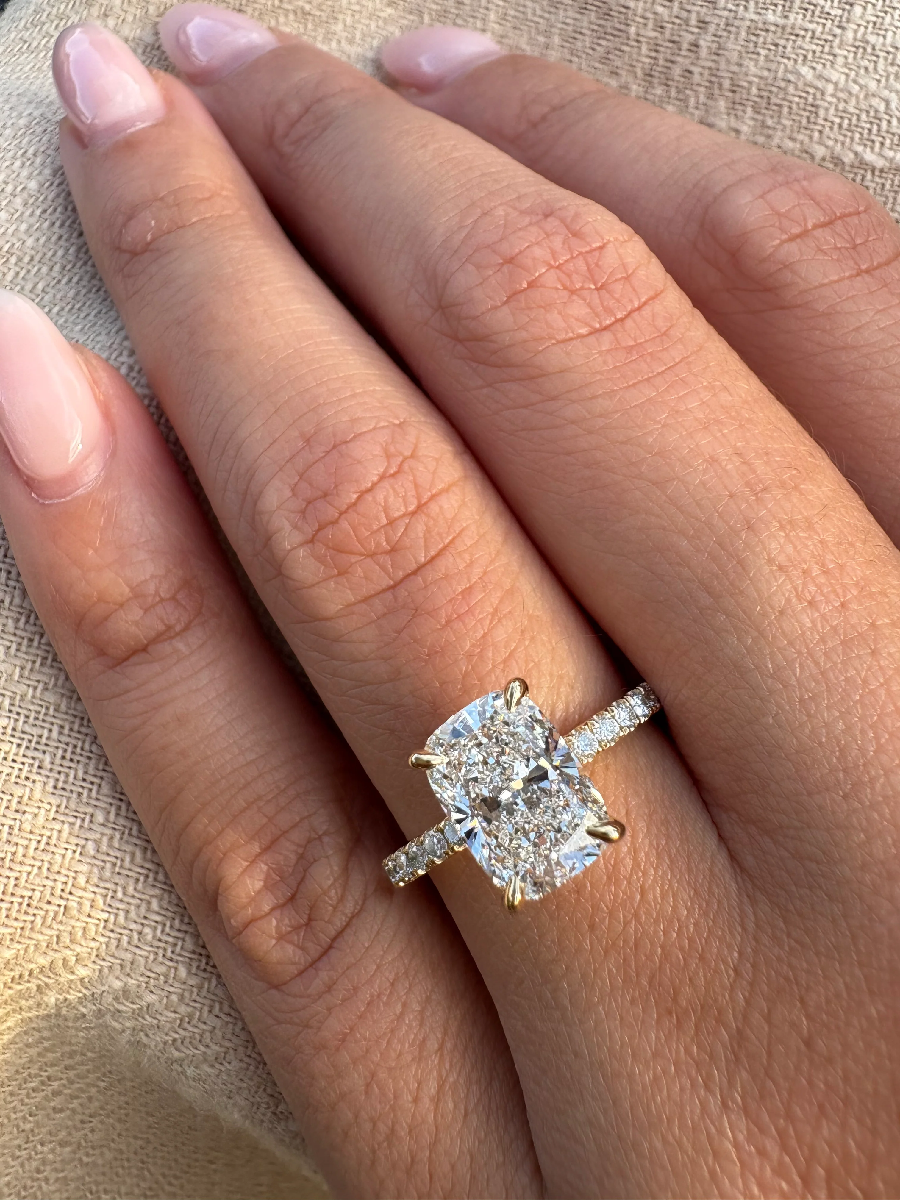 Chloe Cushion Lab Grown Engagement Ring - Image 13