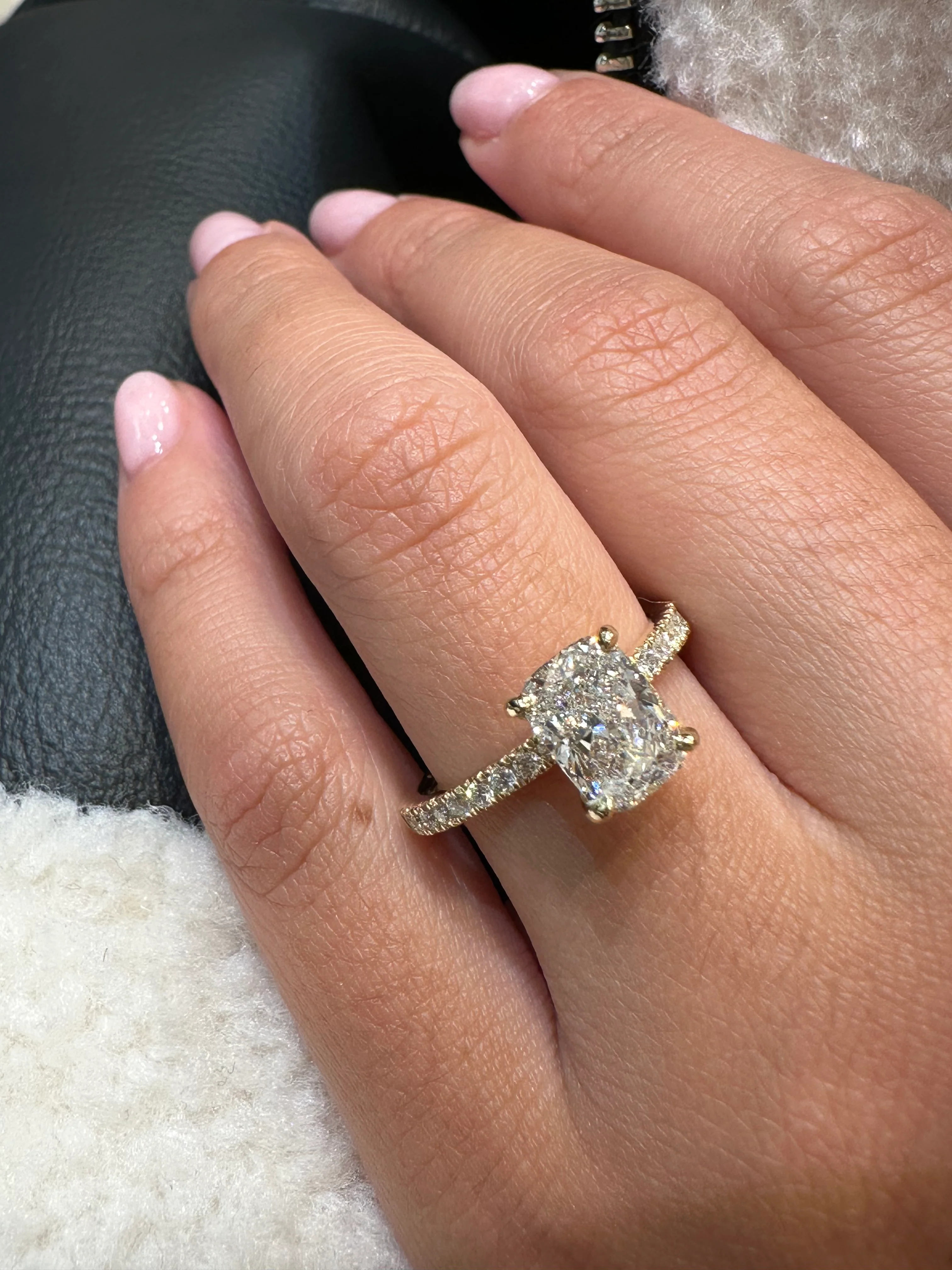 Chloe Cushion Lab Grown Engagement Ring - Image 5