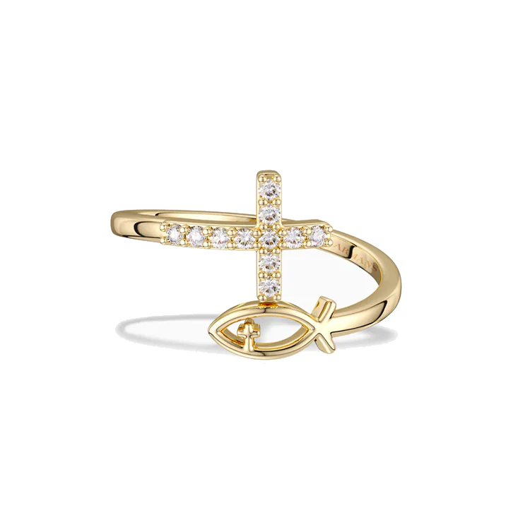 Christian Fish Spiral Ring