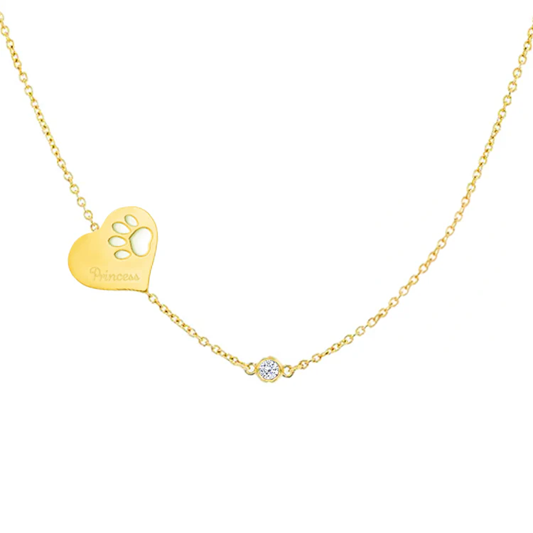 Close To Your Heart Paw Print Necklace