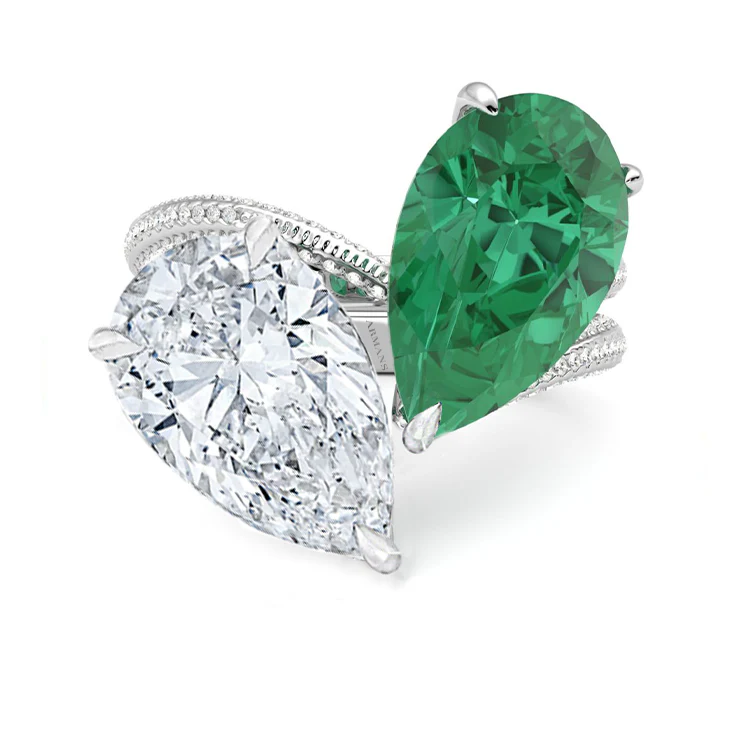 Cupids Flame Toi Et Moi Lab Grown Engagement Ring
