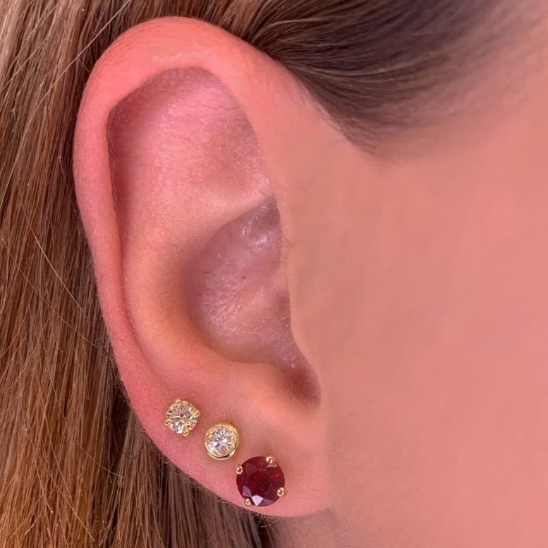 Diamond Bezel Studs - Image 3
