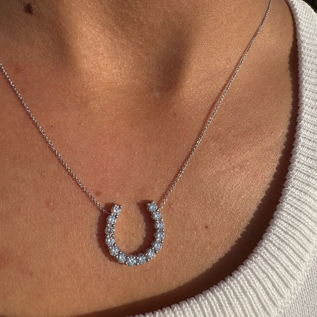 Diamond Horseshoe Necklace - Image 2
