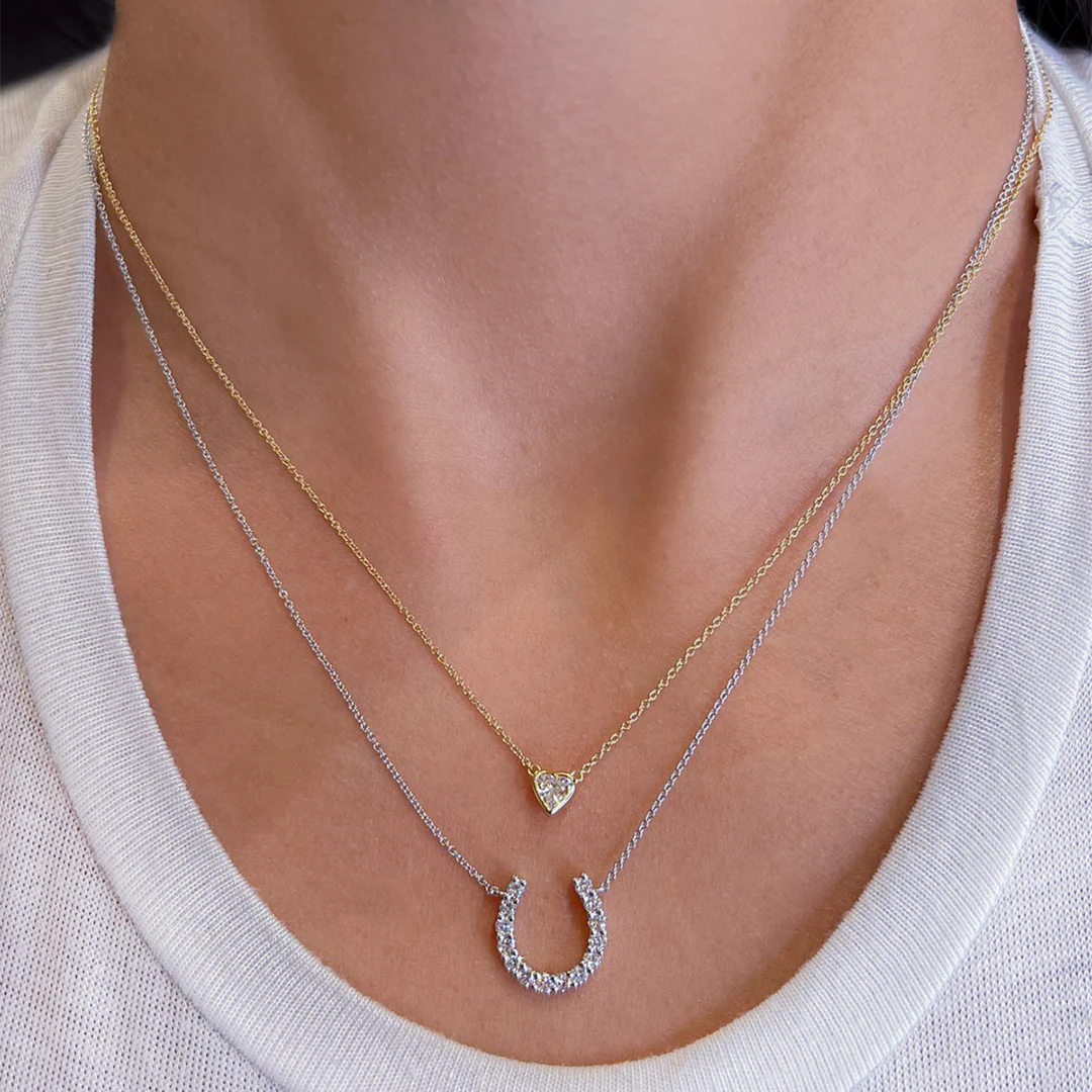 Diamond Horseshoe Necklace - Image 5