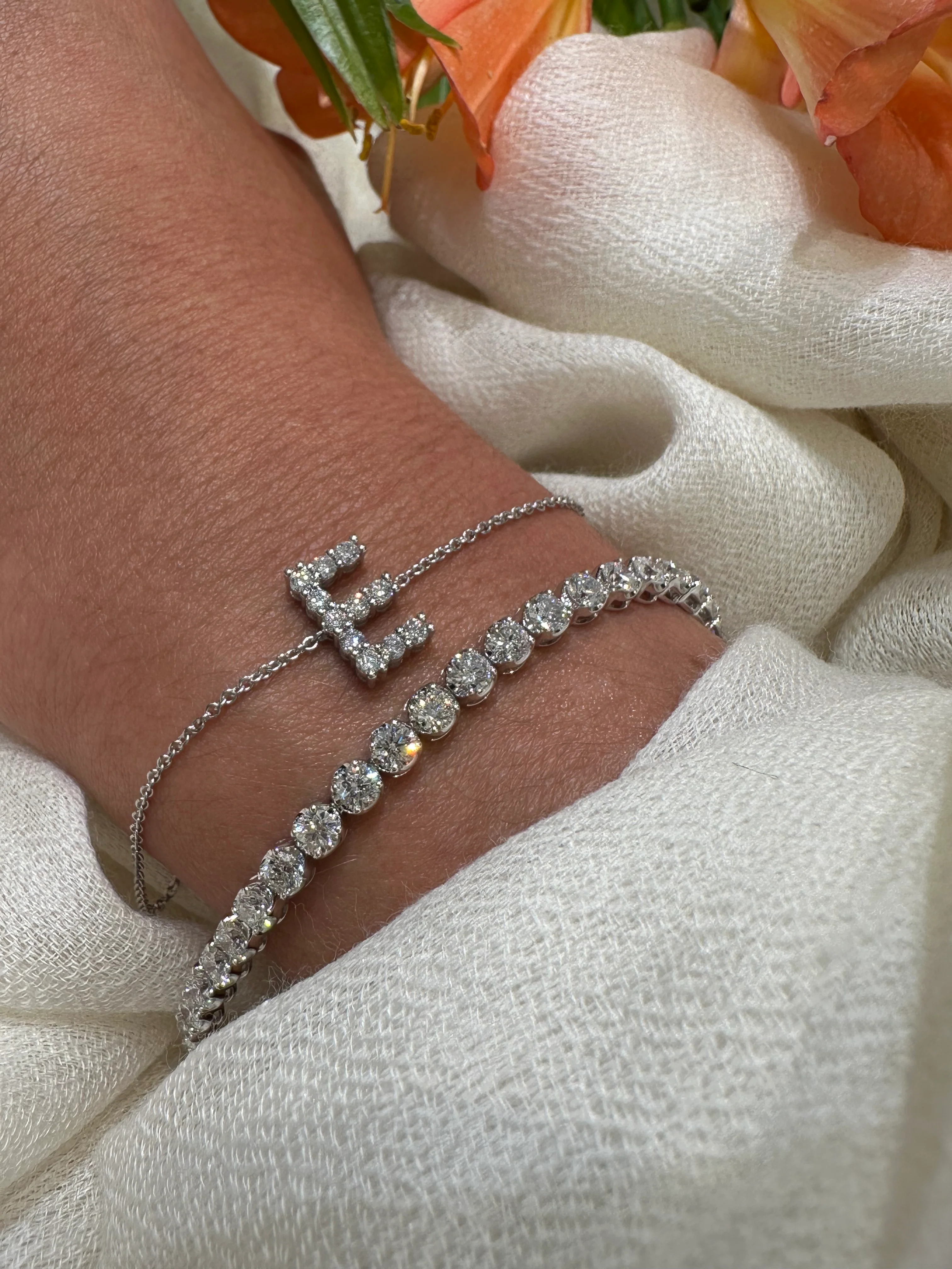 Diamond Initial Bracelet - Image 5
