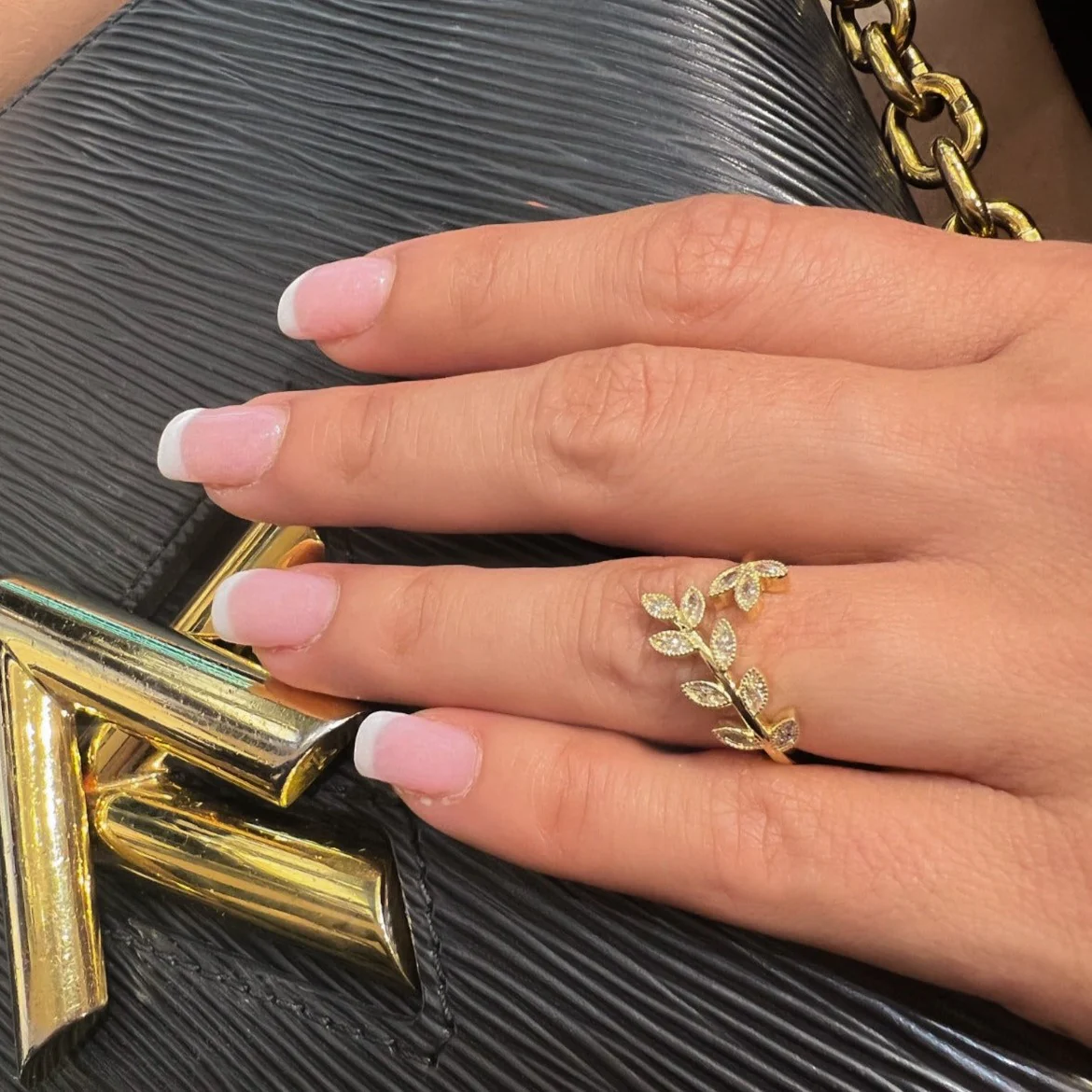 Diamond Olive Leaf Ring - Image 2
