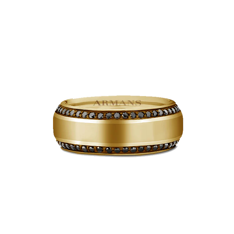 Double Row Black Diamond Edge Band
