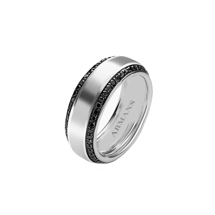 Double Row Black Diamond Edge Band - Image 4