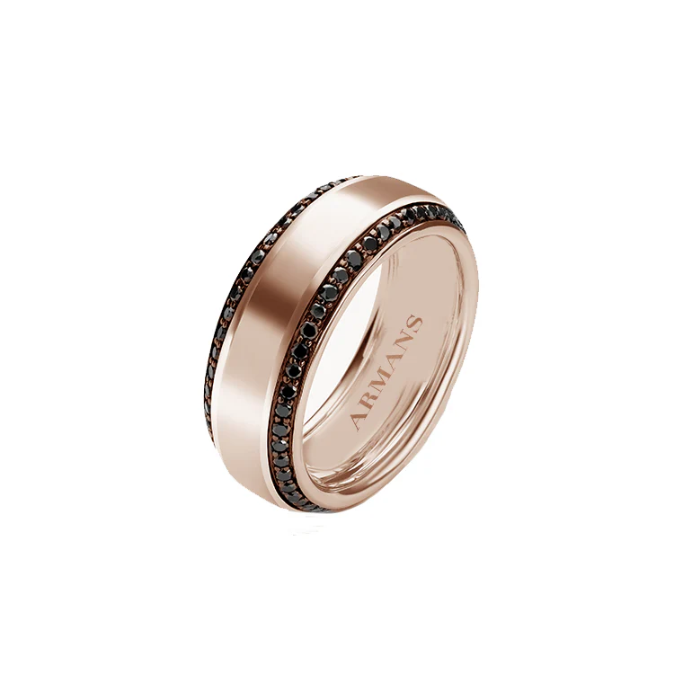 Double Row Black Diamond Edge Band - Image 6