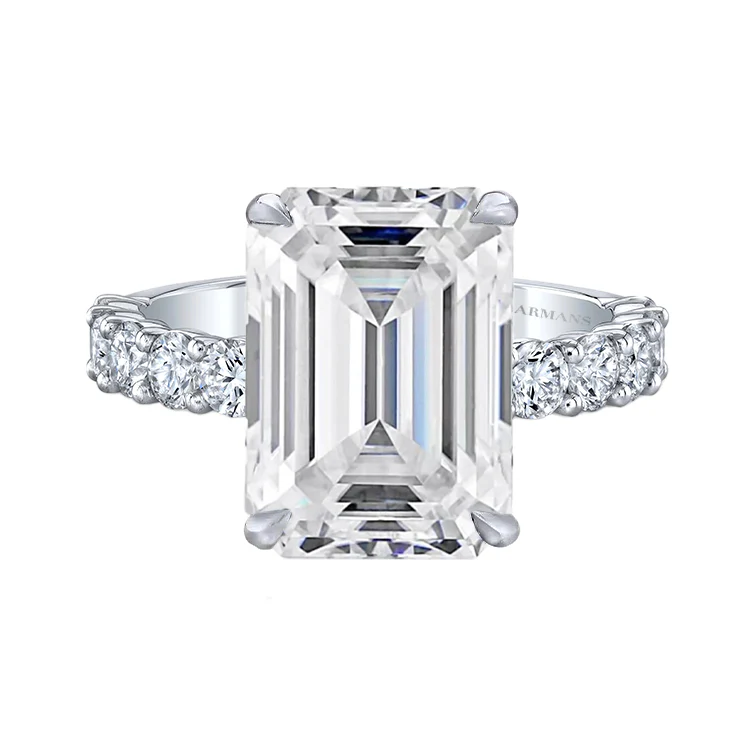 Emerald Lucia Diamond Engagement Ring