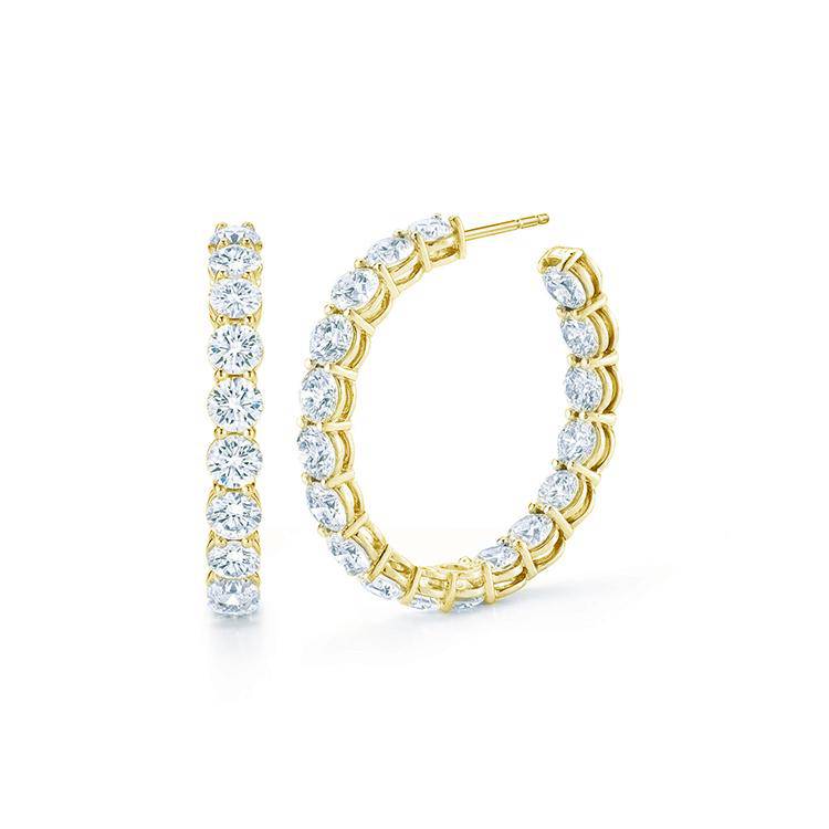 Evie Diamond Hoops - Image 3