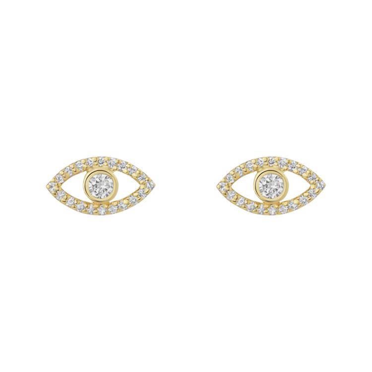 Evil Eye Diamond Studs - Image 4