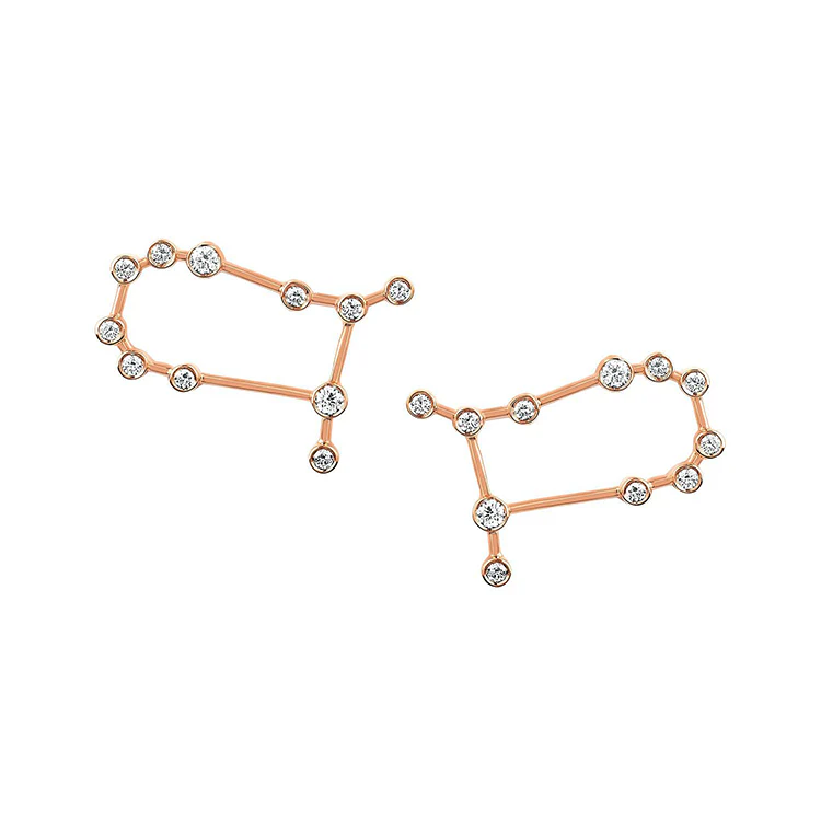 Gemini Diamond Constellation Studs