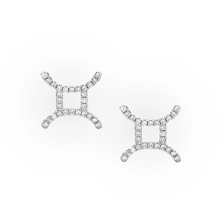 Gemini Diamond Zodiac Studs