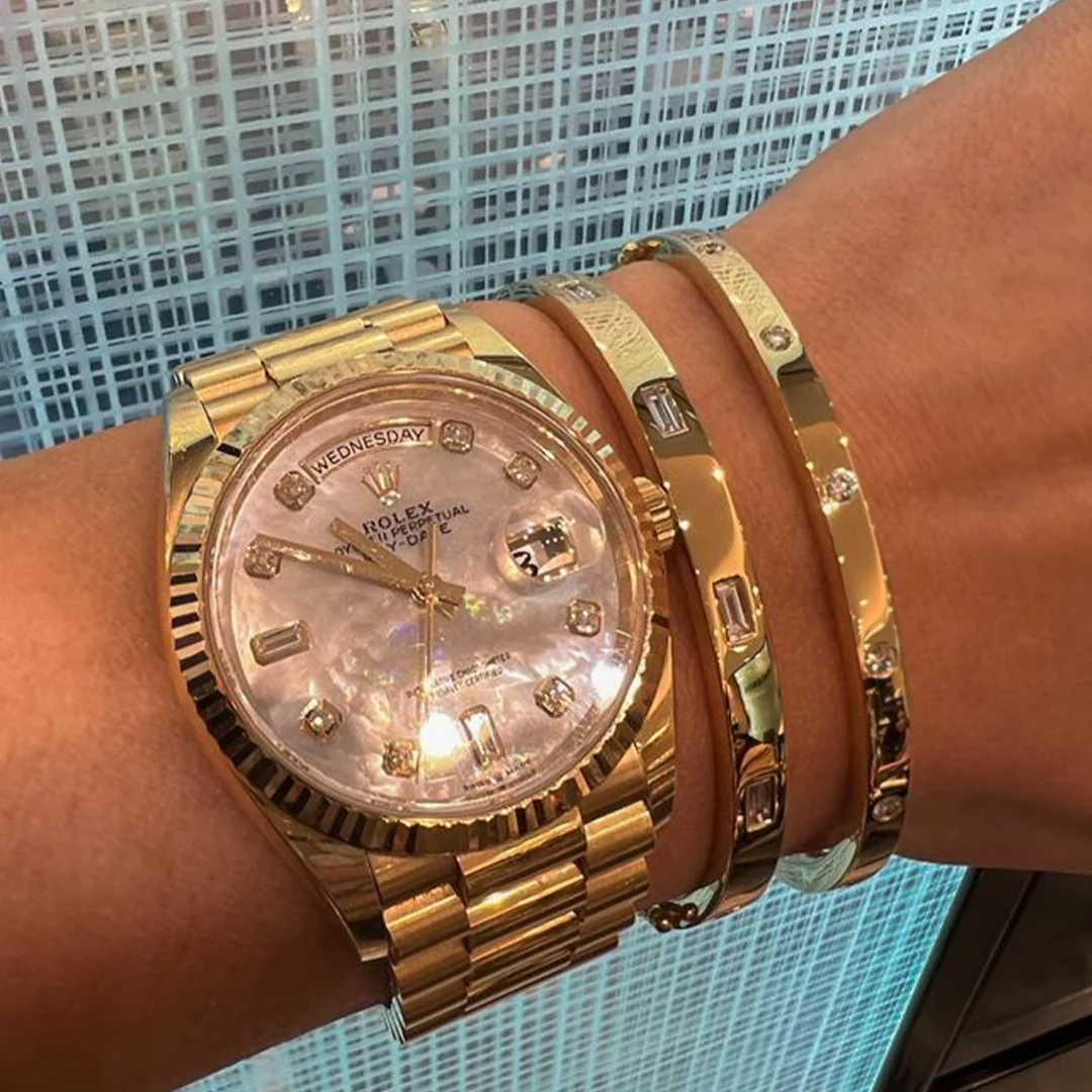 Gold Diamond Bangle - Image 4