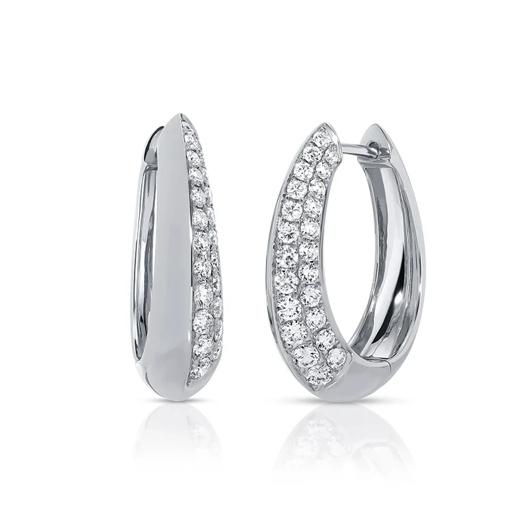 Josie Pavé Diamond Hoops - Image 2