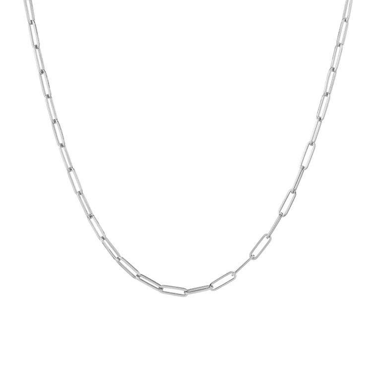 Large Solid Gold Paper Clip Chain - Image 4