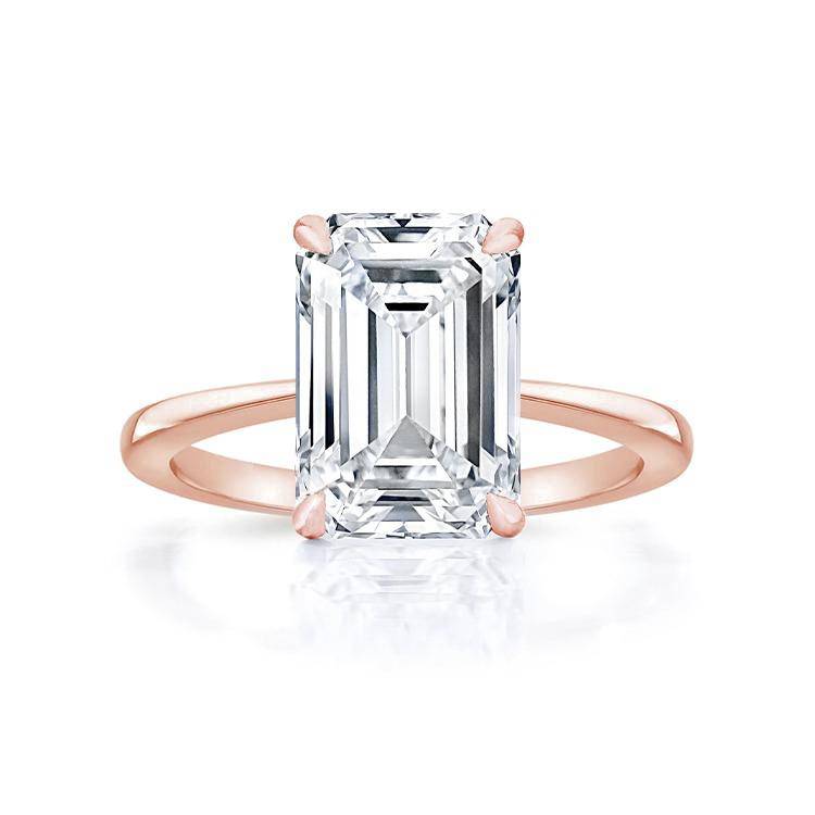 Madonna Emerald Lab Grown Engagement Ring - Image 3