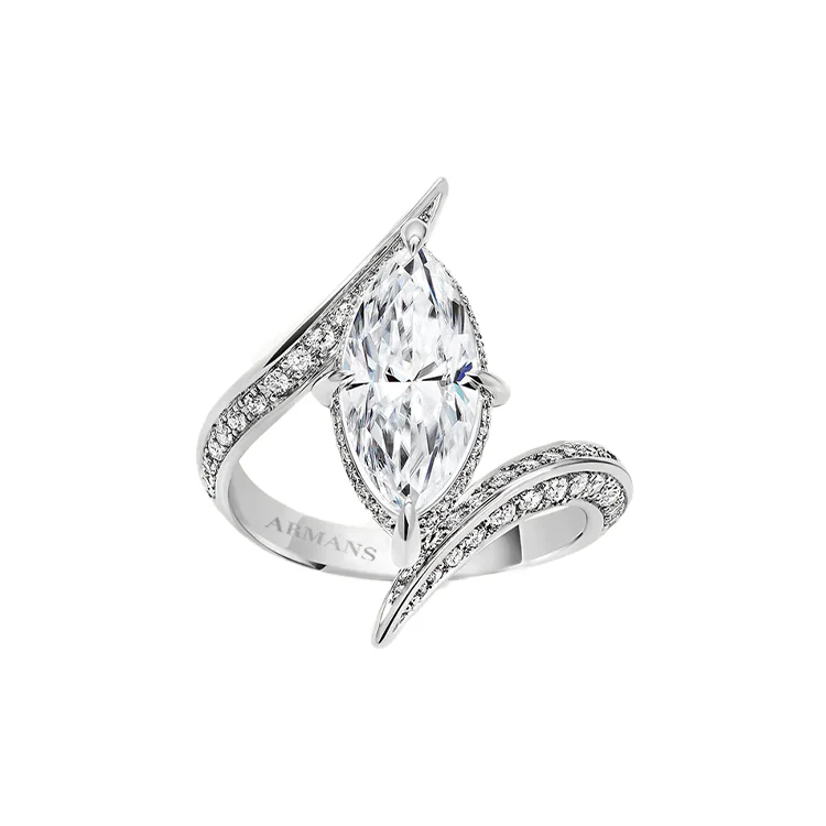 Marquise Lab Grown Diamond Wrap Engagement Ring - Image 2