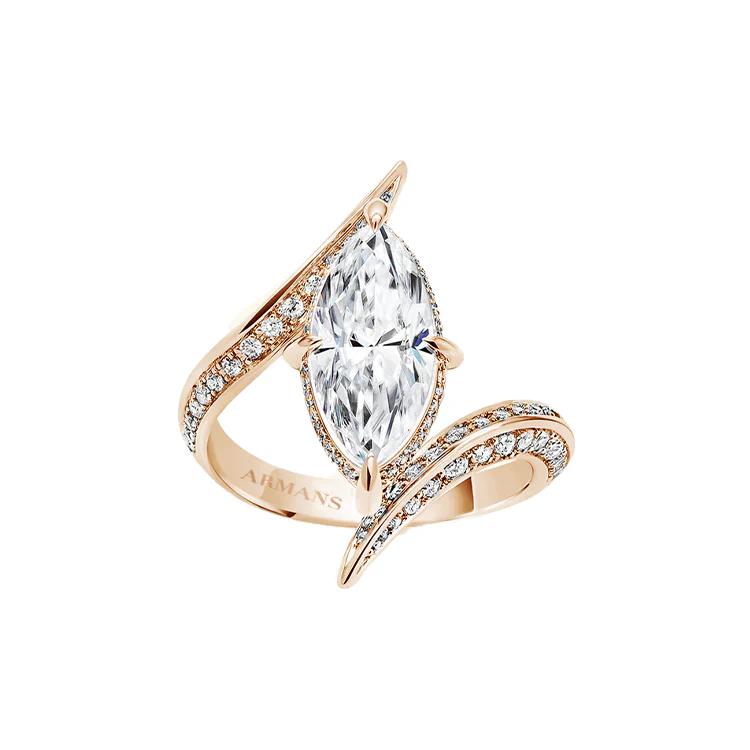 Marquise Lab Grown Diamond Wrap Engagement Ring - Image 3