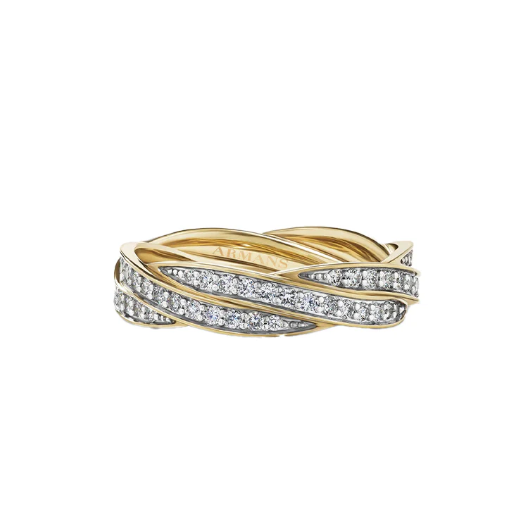 Men's Diamond Intertwine Ring
