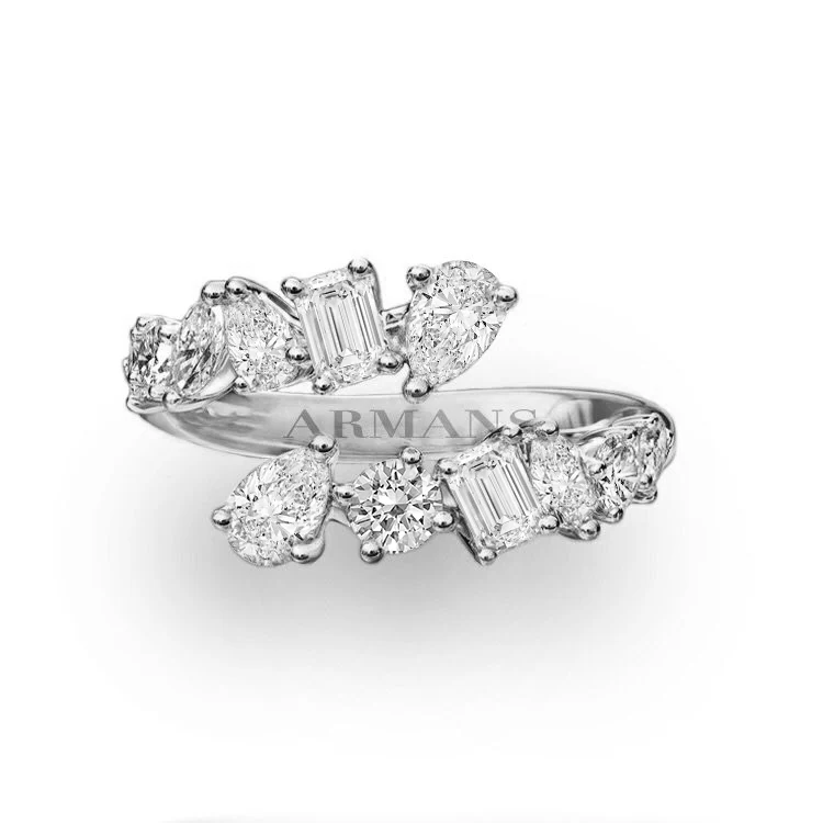 Mixed Diamond Wrap Ring - Image 5