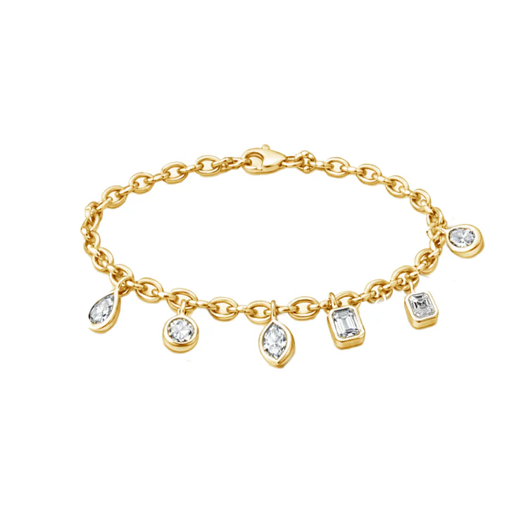 Multi Diamond Chain Bracelet